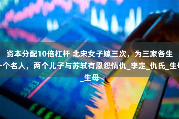 资本分配10倍杠杆 北宋女子嫁三次,为三家各生一个名人,两个儿子与苏轼有恩怨情仇_李定_仇氏_生母