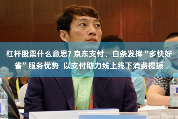 杠杆股票什么意思? 京东支付、白条发挥“多快好省”服务优势  以支付助力线上线下消费提振