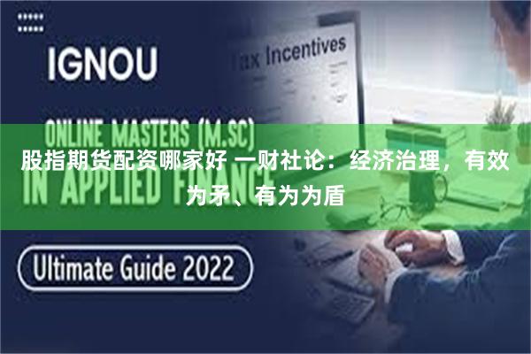 股指期货配资哪家好 一财社论：经济治理，有效为矛、有为为盾
